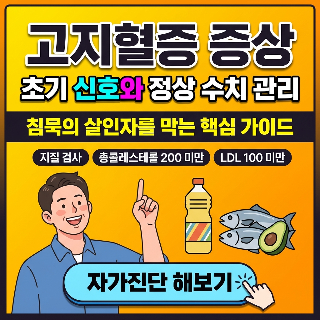 고지혈증 증상 초기 신호와 정상 수치 관리 대표 이미지