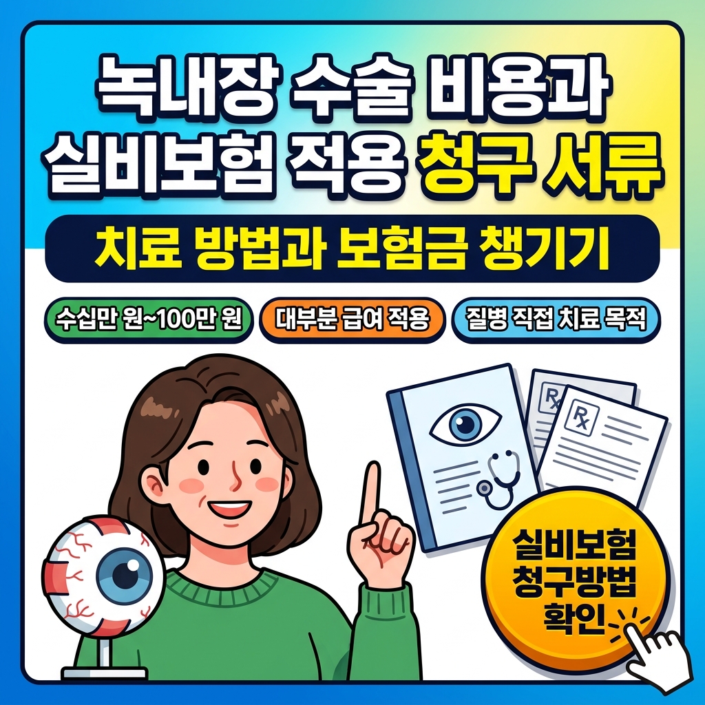 녹내장 수술 비용과 실비보험 적용 청구 서류