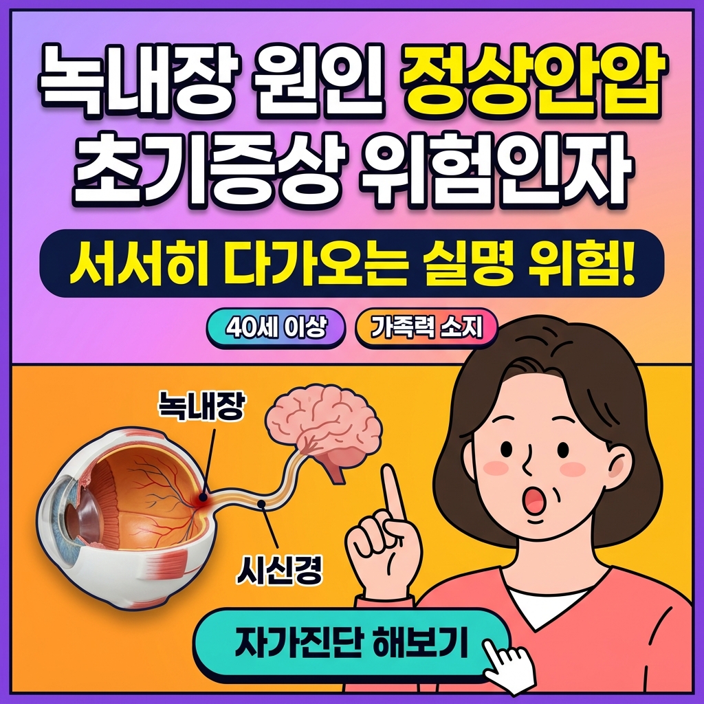 녹내장 원인 정상안압과 초기증상 위험인자