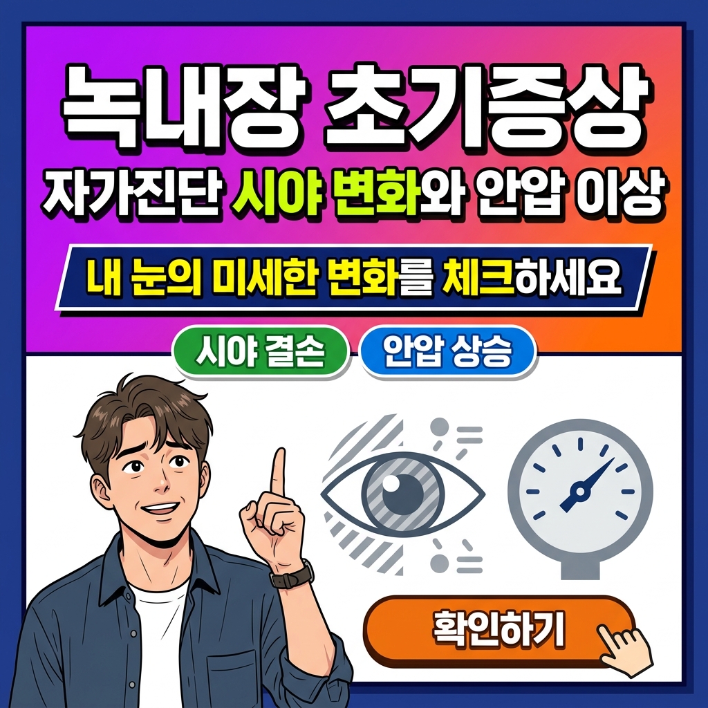 녹내장 초기증상 자가진단 시야 변화와 안압 이상