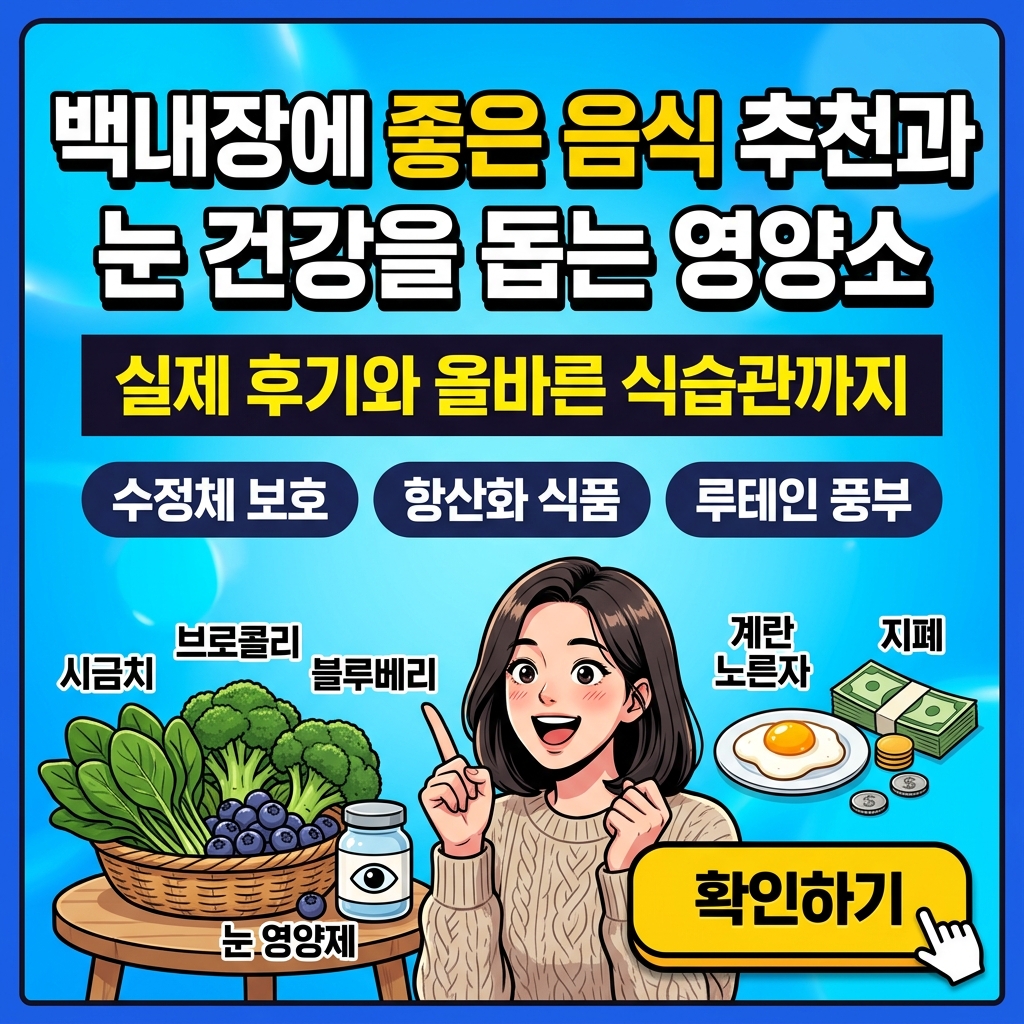 백내장에 좋은 음식 추천과 눈 건강을 돕는 영양소