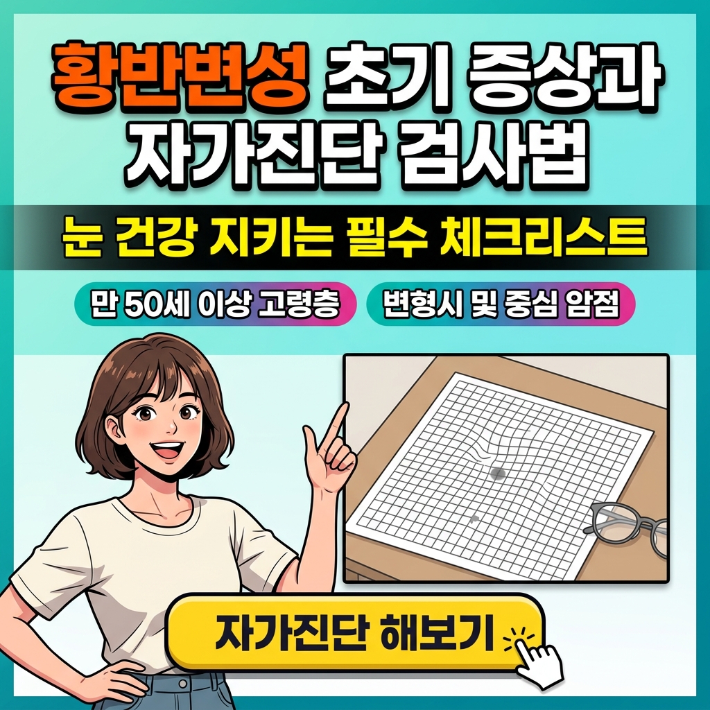황반변성 초기 증상과 자가진단 검사법