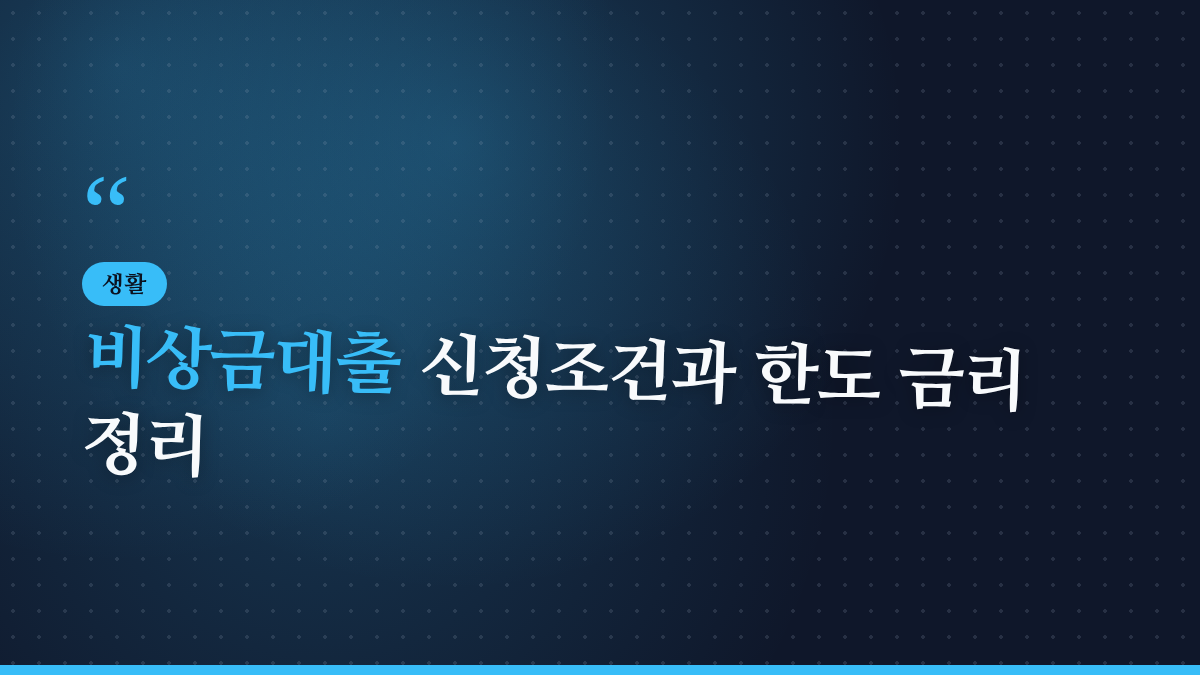 비상금대출 대표 이미지